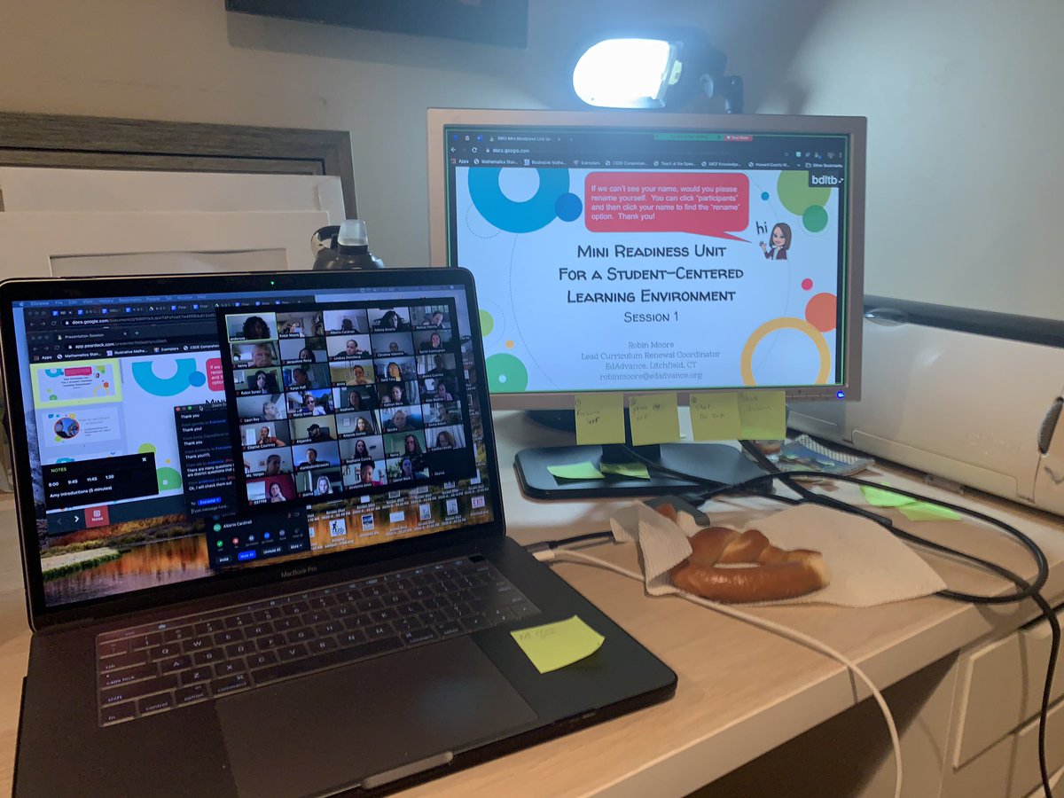 mooreintomath's tweet photo. 2 days, 8 sessions, around 500 teachers, from the comforts of home: Session 1 for New Britain’s Mini-Readiness unit has been completed. Here’s to another engaging 2 days as we embark on Session 2. #NBUshift https://t.co/LcnbL9fZwW