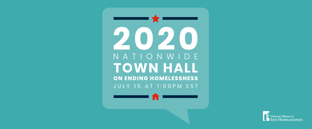 The 2020 Nationwide Town Hall on Ending Homelessness will bring together members of the homeless services community to celebrate and strengthen their work in the midst of the COVID-19 pandemic.

Register for the free, virtual event on July 15: endhomelessness.org/events/confere…