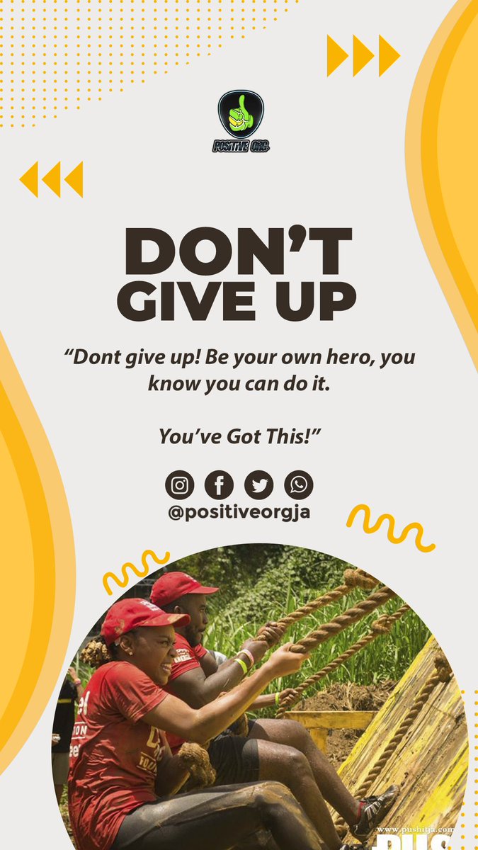 3. Don't Give Up! 

Be your own hero, you know you can do it.

You've Got This!

#YIPCJA