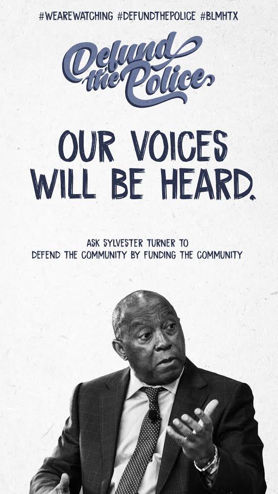 BLMHTX's tweet photo. #WeAreWatching
#DefundThePolice
#BLMHTX https://t.co/RzeW4YmQoA