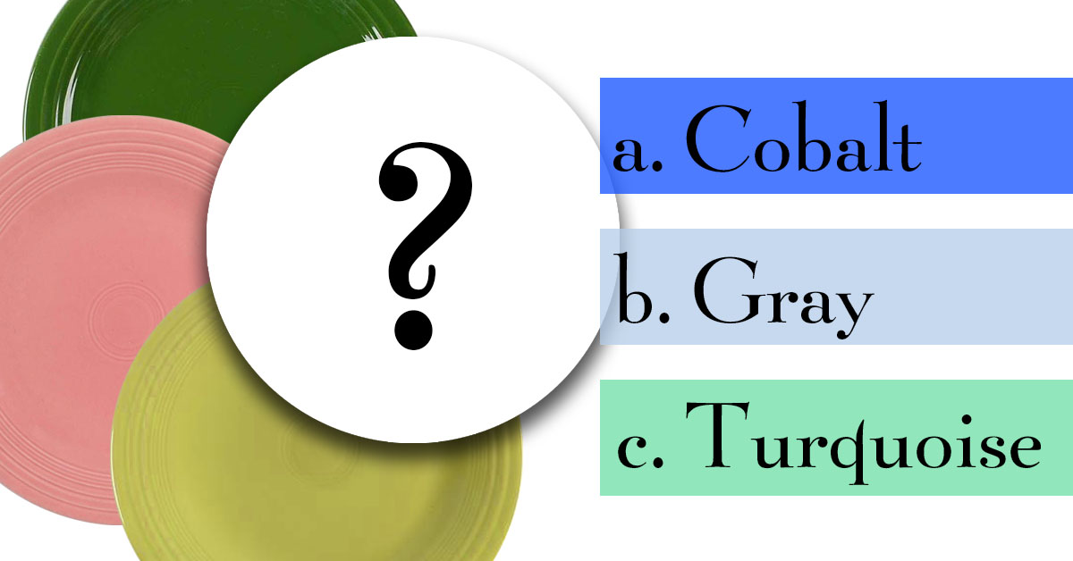 FiestaOutlets's tweet photo. ⏰ It’s time for more #FiestaTableware #trivia! In 1951, four new Fiesta colors were introduced: Forest Green, Chartreuse, Rose, and … https://t.co/wV7CrNpQLP