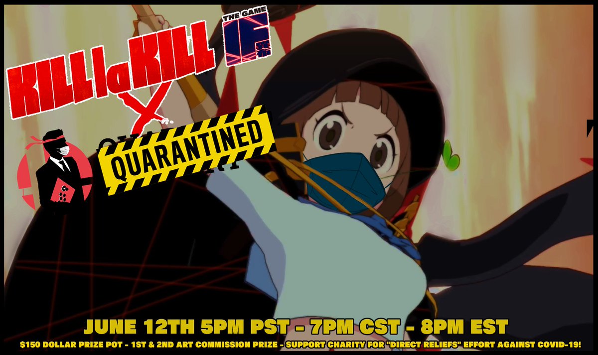 PuellaSins (Comms Open) (@twintailtwist) on Twitter photo The #KILLlaKILLIF Community has teamed up with <a href="/QtrlyRapport/">Quarterly Rapport</a> to help out <a href="/DirectRelief/">Direct Relief</a>'s battle against COVID-19!
Sign up at: quarterlyrapport.challonge.com/quar2klkif
Be sure to join our discord here to participate!: discord.gg/rBDsfF3
#ArcSystemWorks #StudioTrigger
#キルラキル The #KILLlaKILLIF Community has teamed up with <a href="/QtrlyRapport/">Quarterly Rapport</a> to help out <a href="/DirectRelief/">Direct Relief</a>'s battle against COVID-19!
Sign up at: quarterlyrapport.challonge.com/quar2klkif
Be sure to join our discord here to participate!: discord.gg/rBDsfF3
#ArcSystemWorks #StudioTrigger
#キルラキル