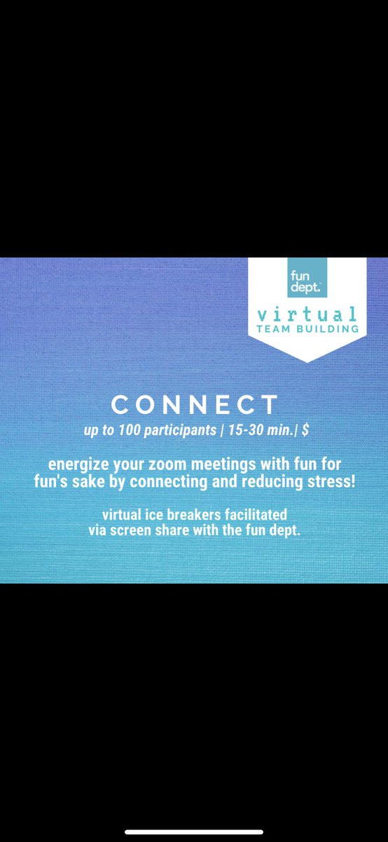 Keep your employees engaged with our virtual online team building packages. Built to fit any size company and budget! Visit thefundept.com for more info! #stayconnected #VirtualMeeting #teambuilding