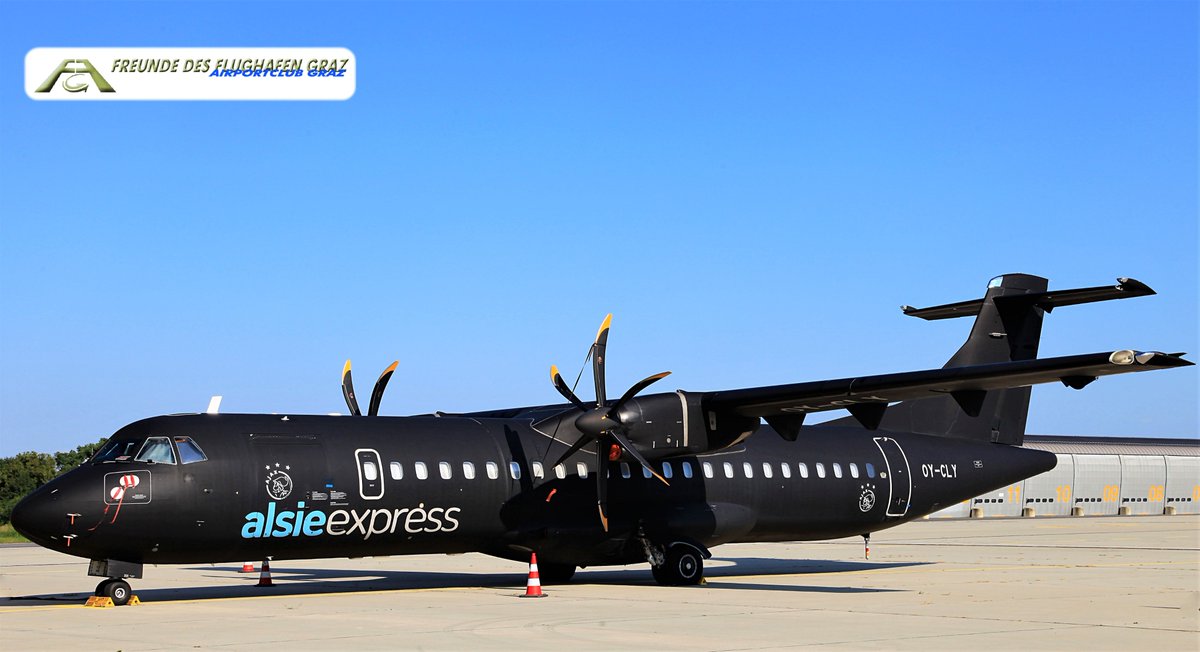 GrazAirportclub's tweet photo. 2018-07-31/08-01 #GRZ/#LOWG (#Graz-#Thalerhof) #FlughafenGraz #GrazAirport
CHAMPIONS LEAGUE QUALIFICATION
#SturmGraz vs. #AjaxAmsterdam
ALSIE EXPRESS #AEROSPATIALE ATR72-500
© M. Pamer
#FlughafenfreundeGraz #GrazAirportclub #AlsieExpress #AvGeek #Planespotting #Споттинг #ATR72500 https://t.co/idzX1kdwai