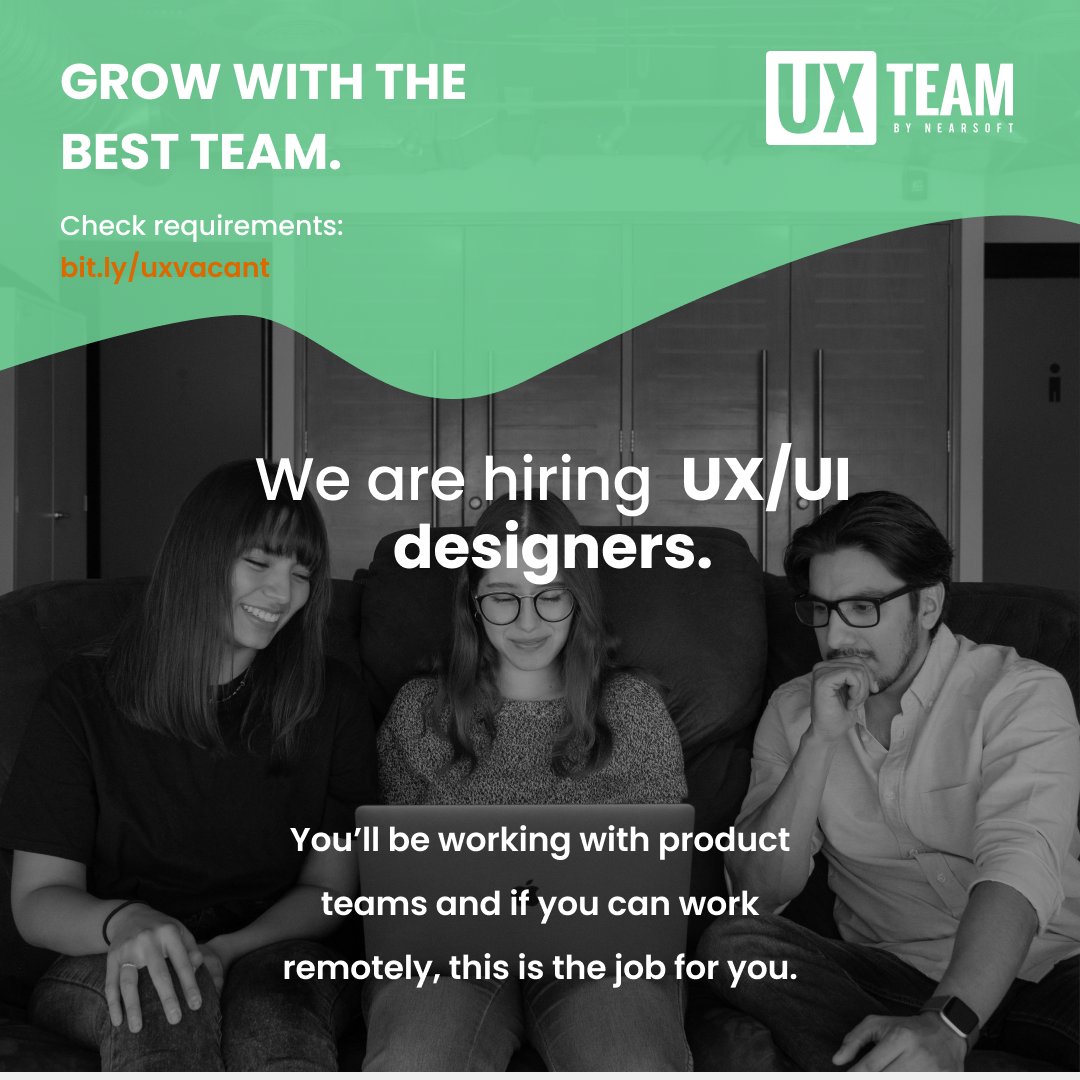We are looking for you!!!💥

Apply here: bit.ly/uxvacant