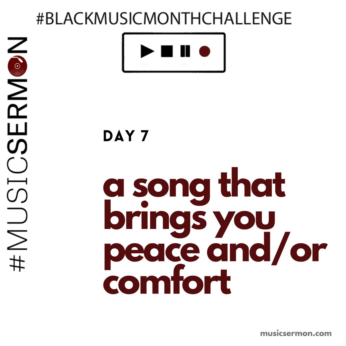 Today feels appropriate for Day 7& #39;s subject. We& #39;ve talked about songs that make you feel invincible, songs that give you hope, songs that stoke your anger. Now, let& #39;s talk about songs that bring you comfort and/or peace.   #BlackMusicMonthChallenge