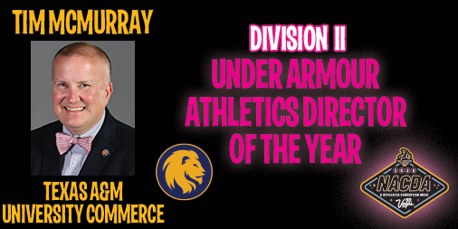 NACDA's tweet photo. Since we can't honor them in person at #NACDA2020 😢we are recognizing the 2019-20 @UnderArmour ADOY winners 1⃣ Division per day 

🏆 Representing Division II: @PittStateAD @spiffyad @Tim_McMurray @LindsayReeves12 👏👏👏👏

📰 Read more: https://t.co/i272fgj6sL https://t.co/AHTBhn6hEA