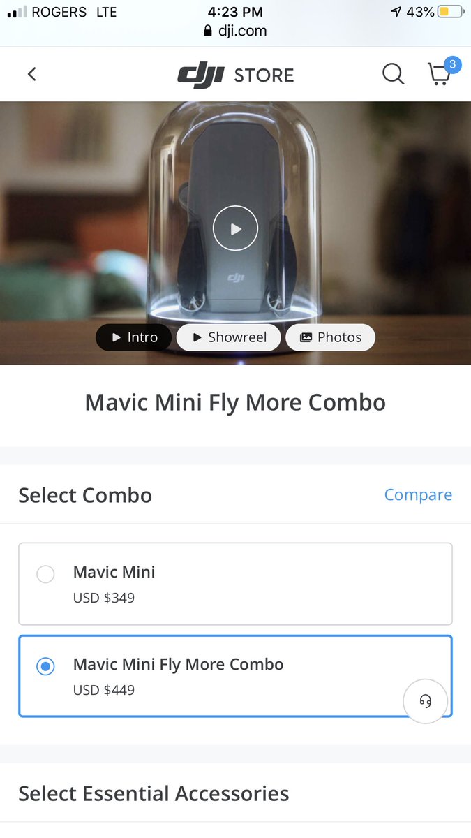 ParasChris's tweet photo. @DJIGlobal why are your prices higher for existing customers using  the app then a customer buying from the website? https://t.co/amFciv60ng