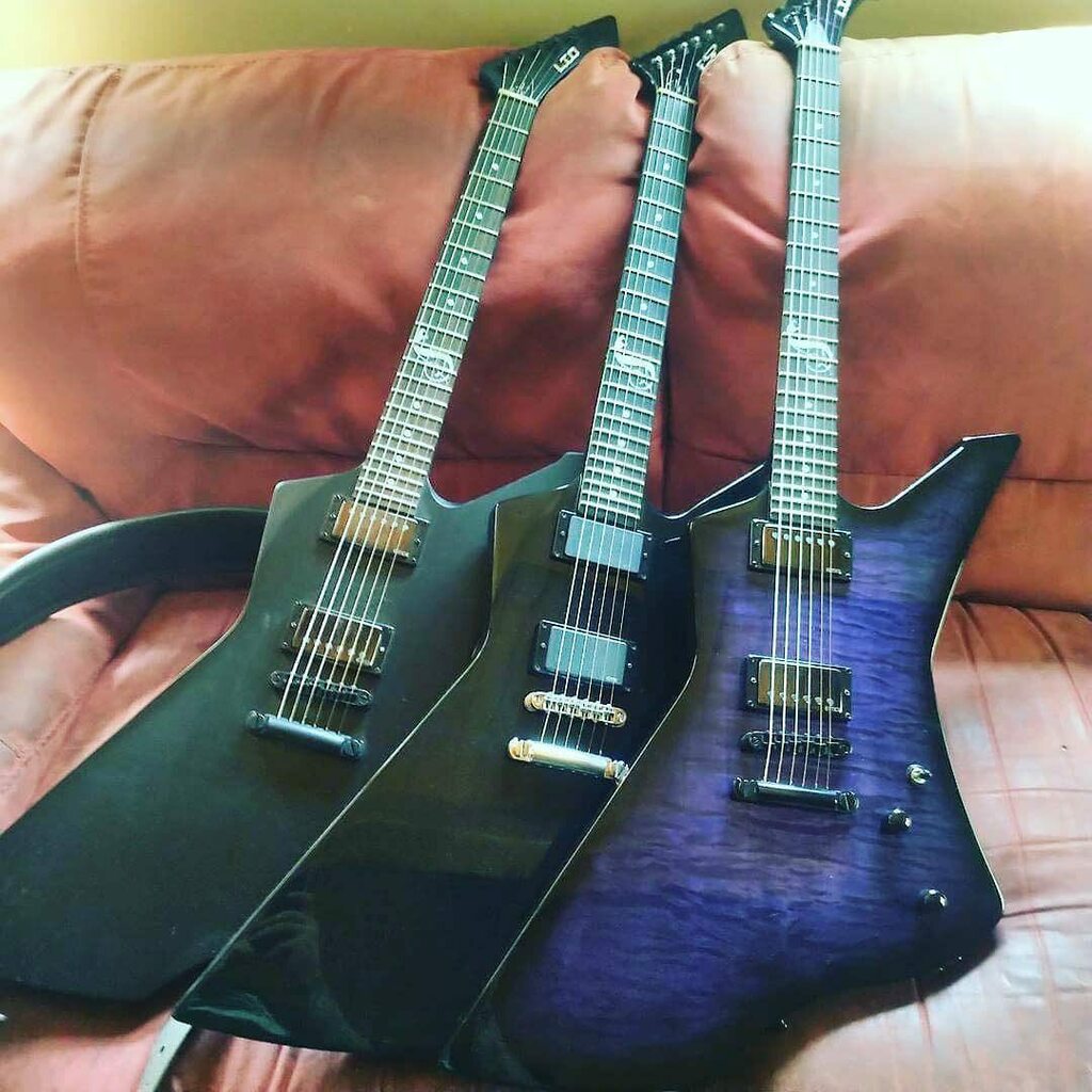 Now it’s time for a trio of snakes!! 🐍🐍🐍
📸: @mad420dog via @guitar_hetfan .
.
.
.
#snakebyte #baritone #guitars
#GuitarPorn #Metallica #music 
#mff #metallicafans #metclub #espguitars
#guitarist  #metallicafamily #GuitarPlayer
#espguitars #guitarofth… instagr.am/p/CBOigNqHvbj/