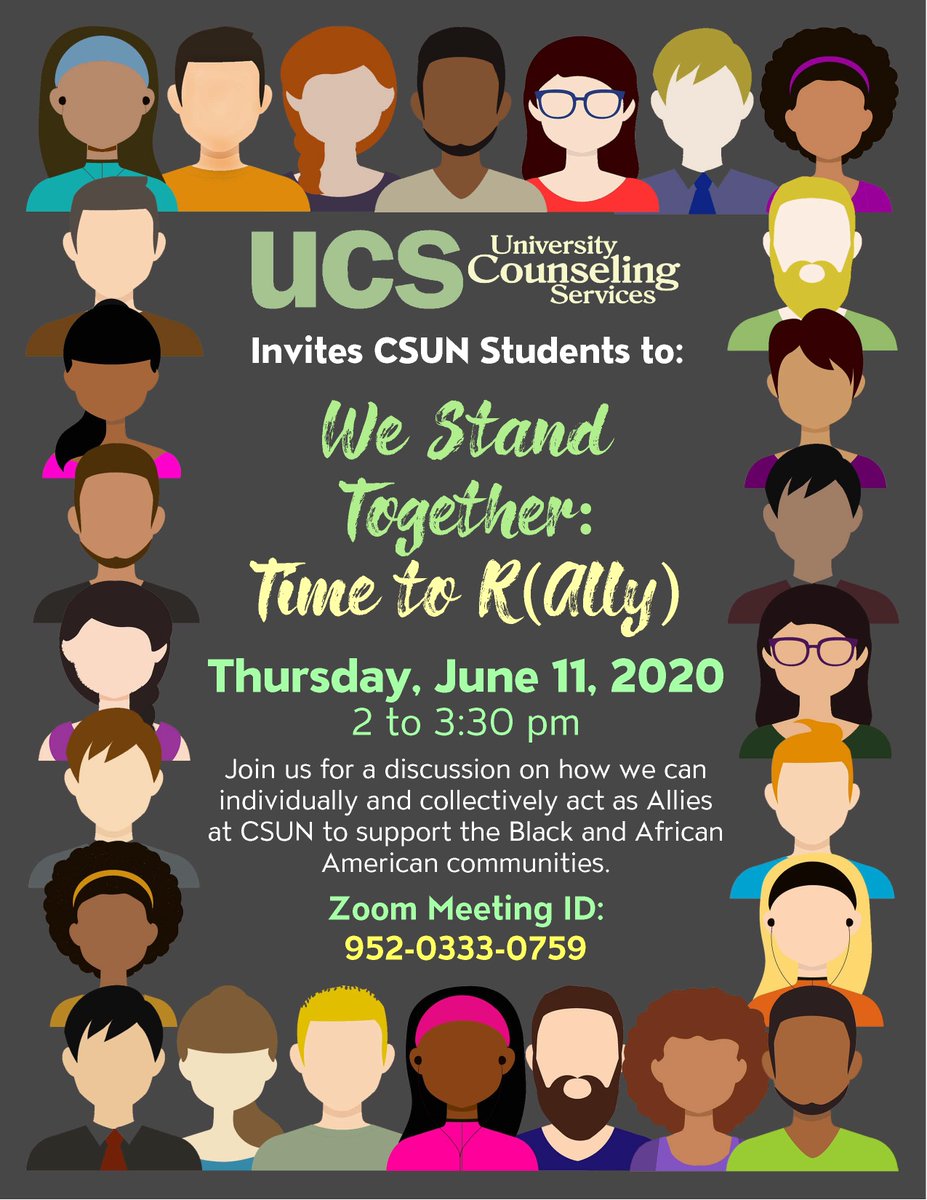 csun_afrs's tweet photo. In reaction to the many unfortunate events that have occurred recently, UCS is creating a space to support students through engaging discussions on Zoom regarding the tragic death of George Floyd and the issues of racism, police brutality, and oppression. https://t.co/uTGIaaI6li