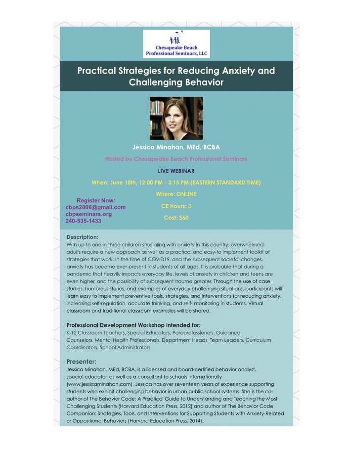 Jessica Minahan, PhD, BCBA tweet media