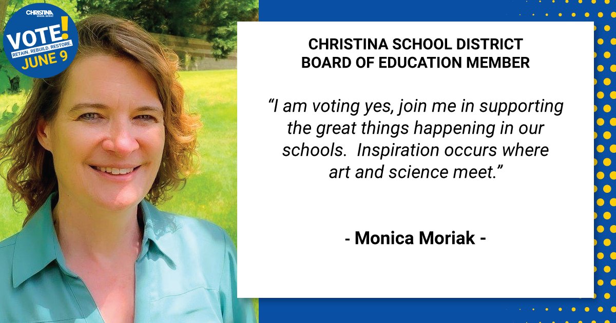 ChristinaK12's tweet photo. Don't forget to vote today FOR the Christina School District Referendum. Polling places will be open until 8 PM. #VoteYes #VoteCSD | Polling places and more: https://t.co/lPhpESY14t https://t.co/XATqbutmD3