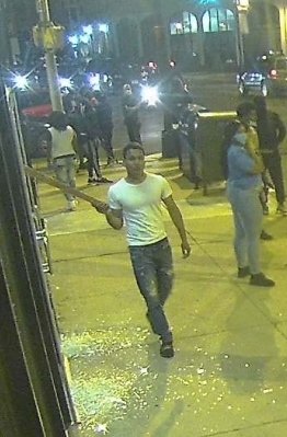 NJSP's tweet photo. **PLEASE SHARE**

The NJSP is seeking the public’s assistance with identifying a man who vandalized a building on West State Street in Trenton.

Anyone with information is asked to contact the State Police State House Office at 609-984-4222.

https://t.co/eQJNry09q4 https://t.co/O6OoLDHFzC