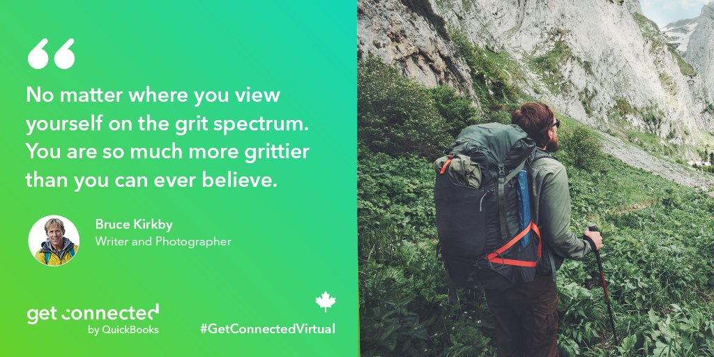 "You are so much grittier than you can ever believe." Great advice from <a href="/bruce_kirkby/">Bruce Kirkby</a> on having the confidence to challenge what makes you uncomfortable. #GetConnectedVirtual