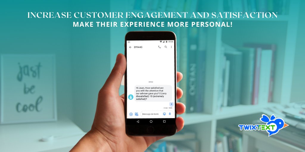 TwixTextSMS's tweet image. Send personalized and convenient SMS surveys to assess customer service after an assistance, sale or complaint, with the appropriate SMS &amp;amp; MMS delivery platform: buff.ly/2SPvTvG 

Contact Us: 📞 +1(888) 924-8341 
📧 sales@twixtext.com

#Twixtext #BulkSMS #MarketingOnline