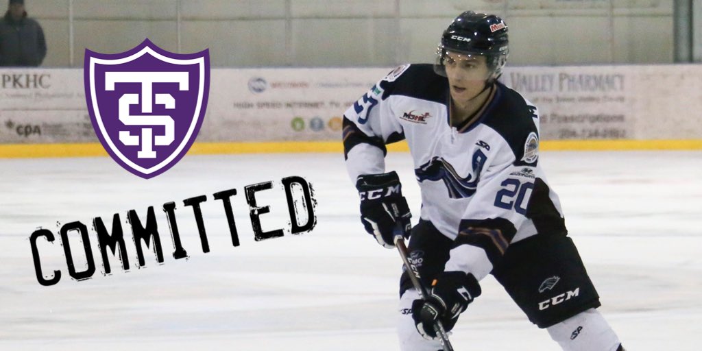 COMMITTED | Stampeder Forward Josh Maucieri has committed to the University of St. Thomas for the upcoming hockey season!

📓here >> stampedershockey.com/josh-maucieri-…

#RunWithUs