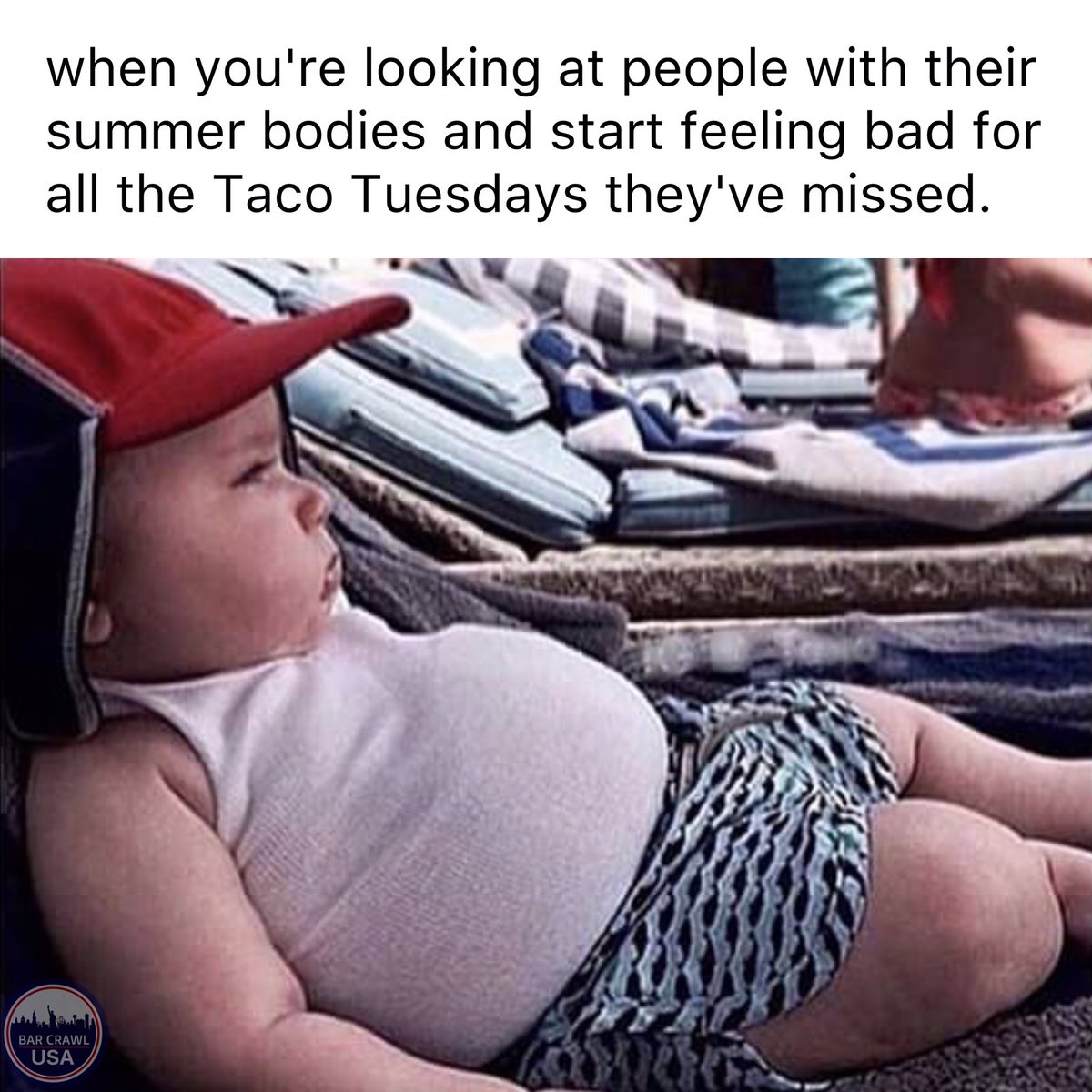 taco bod > summer bod 
#BarCrawlUSA #TacoTuesday