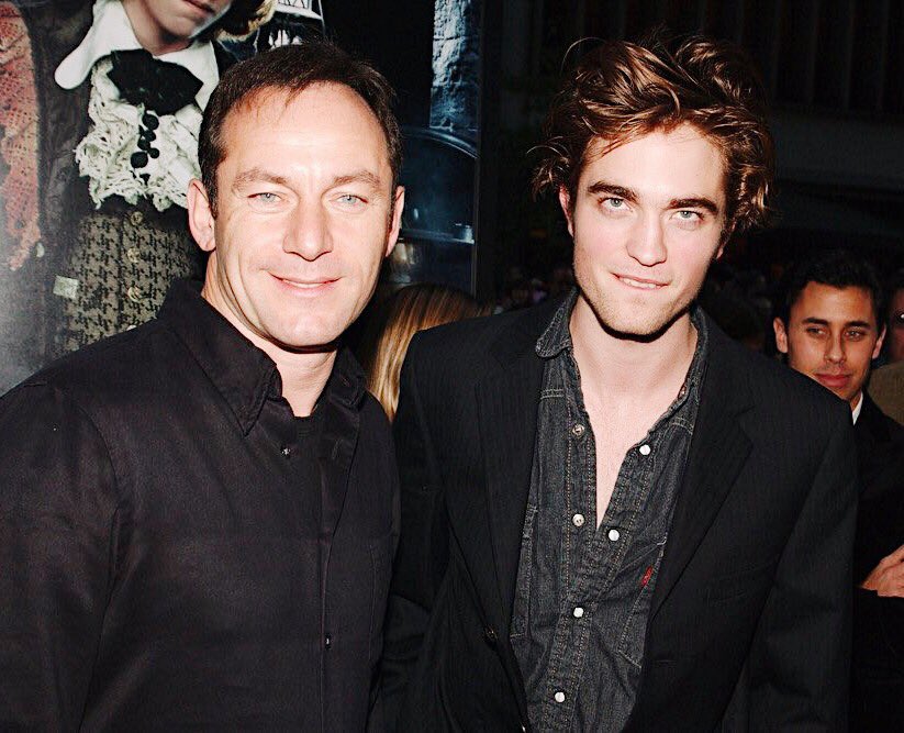 Jason Isaacs and Robert Pattinson at the Harry Potter & The Goblet of F...