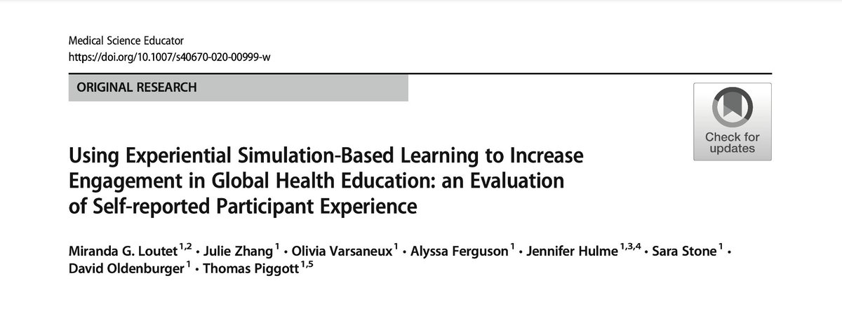 twpiggott's tweet photo. Great to see this first evaluation publication from @globalhealthsim
on #simulation learning in #publichealth &amp; #globalhealth https://t.co/xtK3oVj3Dl https://t.co/mYq7CRLyDR