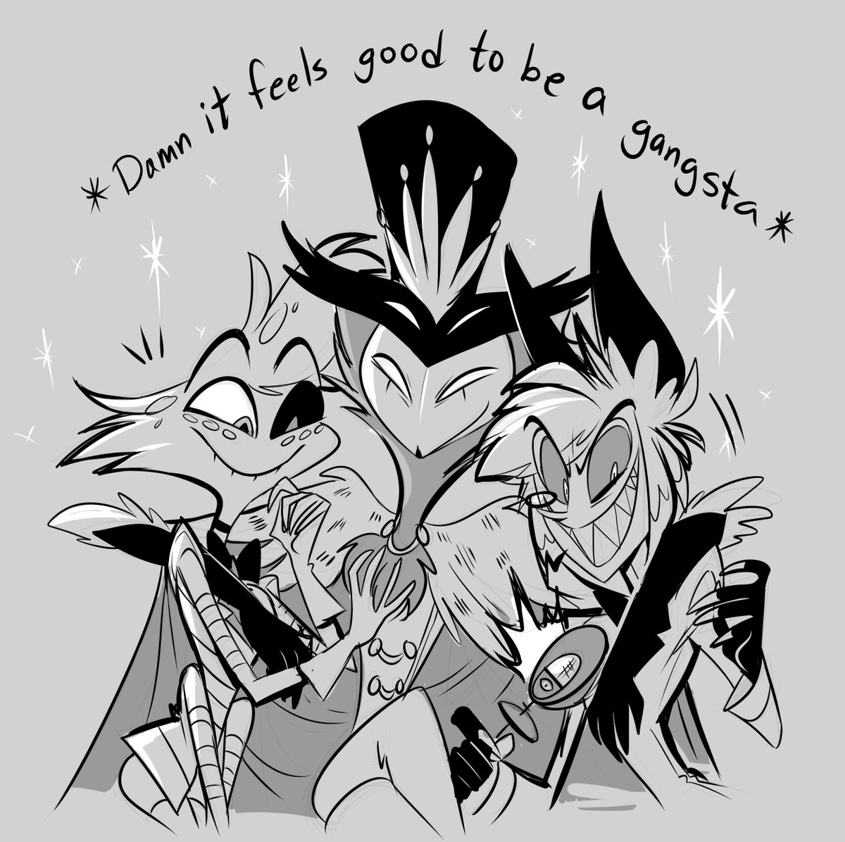 So i completely missed the stream but I did hear about some variation of this happening so w/e its my new ship heyo #hazbinhotel #helluvaboss #hunicast #helluvastolas #HazbinHotelAlastor #HazbinHotelangeldust