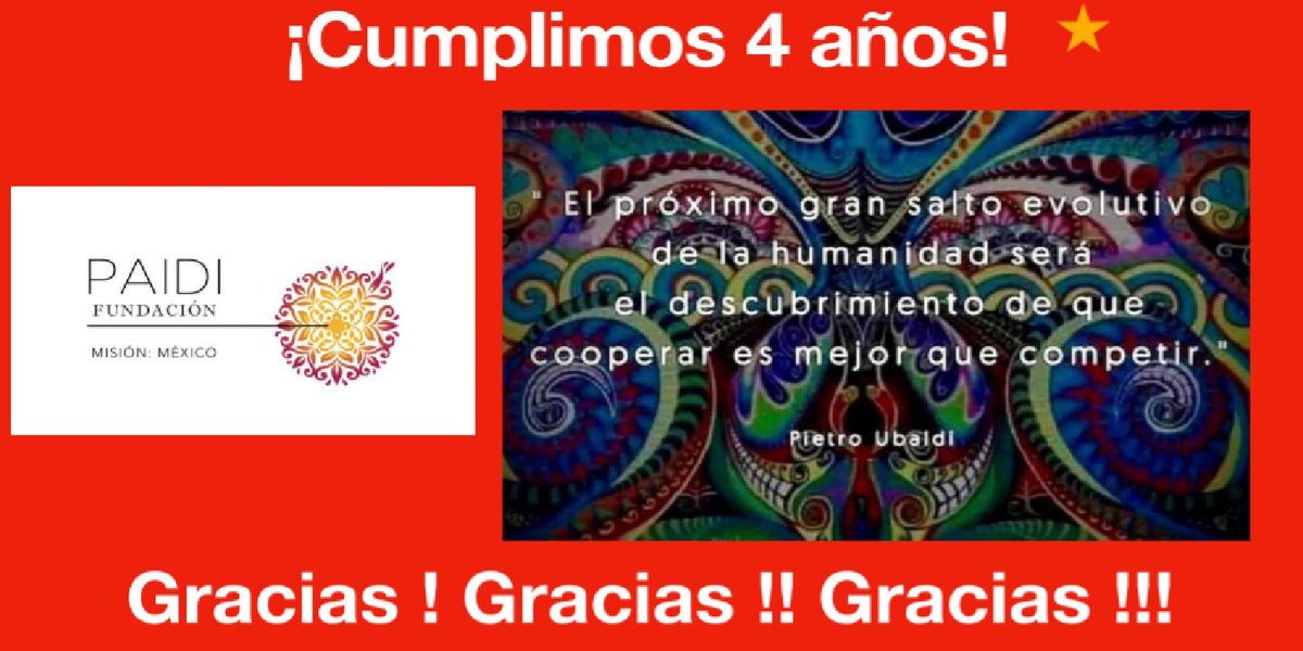 Paidi_org's tweet photo. 🎉✨Hoy celebramos 4 años✨🎉

#ayuda #niños #saludmental #bienestar #emocional https://t.co/NBvikXAtRb