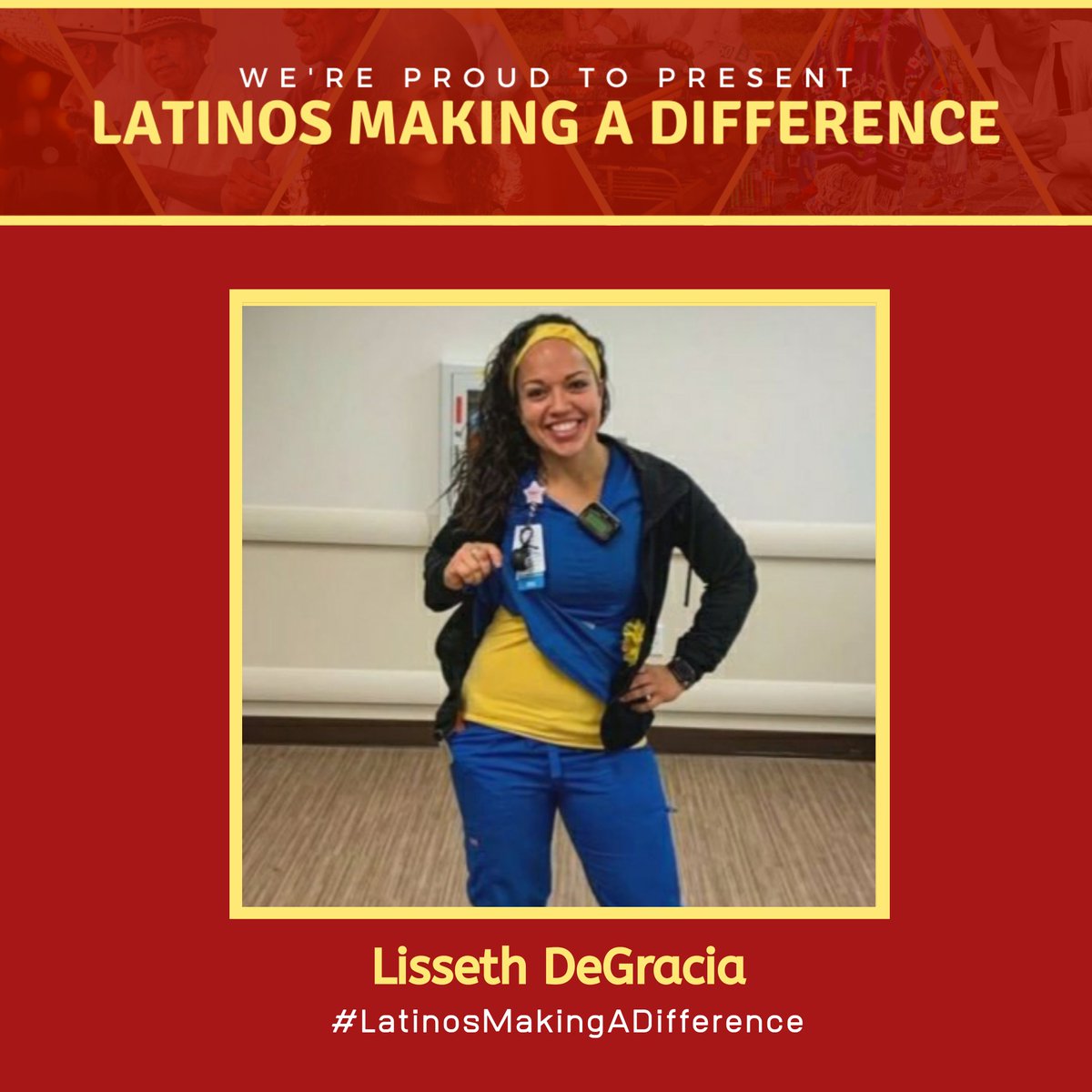 latinomuseum's tweet photo. Lisseth DeGracia is a single mother and nurse from Shakopee, MN. She took a leave of absence to volunteer for a 13-week tour at Elmhurst Hospital, the hardest hit hospital in NYC, to join the frontlines of the #COVID19 pandemic. #LatinosMakingADifference
https://t.co/cFG79qZ8RK https://t.co/VnYHGIoRfn