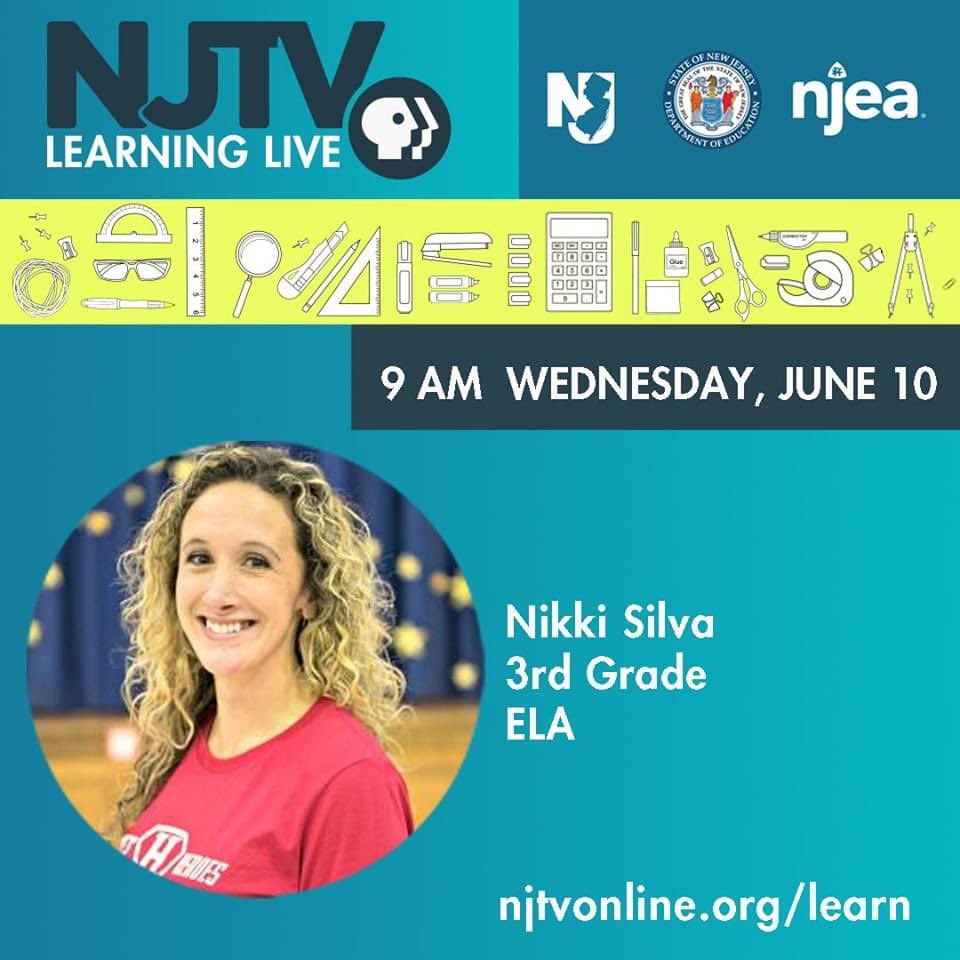 I’m back! Catch me tomorrow at 9am on NJTV as we make writing come alive!   <a href="/NathanH_Eagles/">Erika Barrett</a> <a href="/Milken/">Milken Family Fdn</a> <a href="/NewJerseyDOE/">New Jersey Department of Education</a> <a href="/CarteretSchools/">Carteret Schools</a>