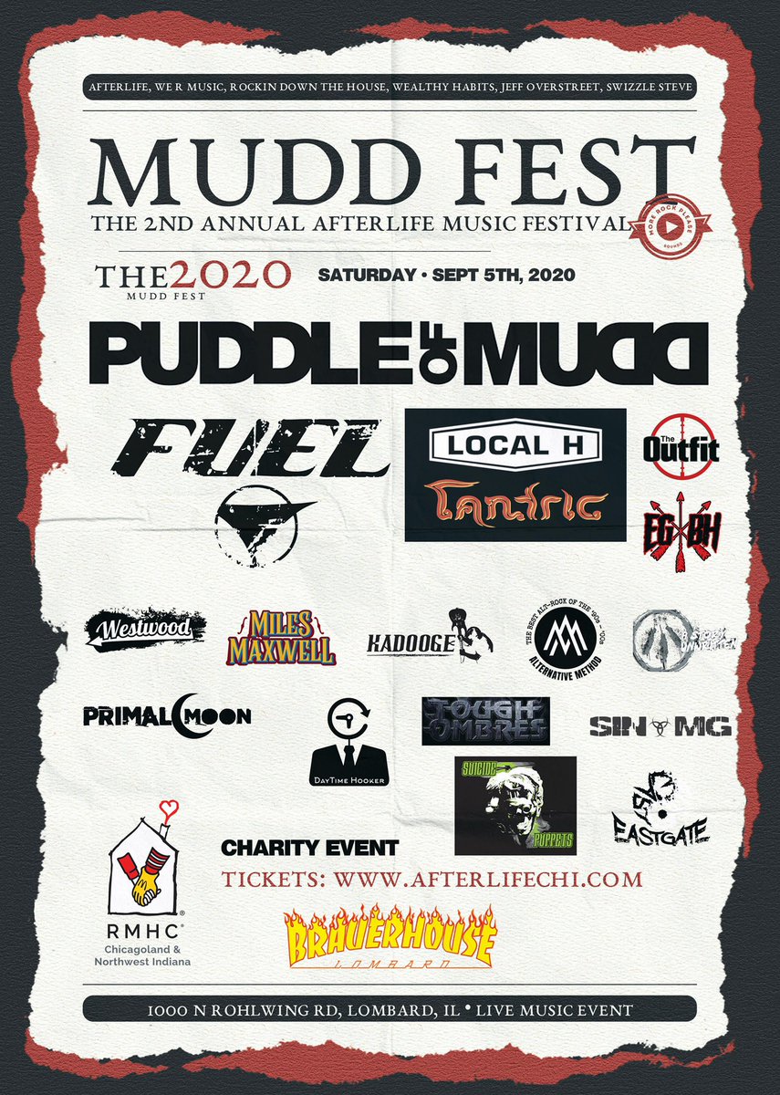 HorrorSceneBand's tweet photo. New flyer for the #Muddfest #afterlife music festival we are apart of on September 5th in Chicago 🤘🏻 #festival #musicfestival #MetalMusic #metalband #labordayweekend #badass #music https://t.co/fhoJSsZm4i