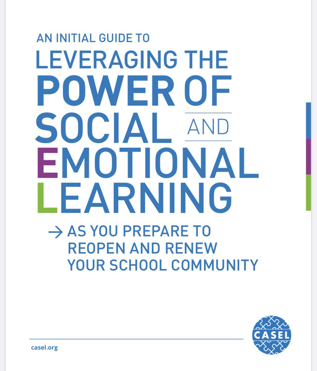 An Initial Guide to Leveraging the Power of Social and Emotional Learning: As You Prepare to Reopen and Renew Your School Community| casel.org/wp-content/upl… |<a href="/SEL4MA/">SEL4MA</a> <a href="/SELearningEDU/">SocialEmotionalLearning</a> <a href="/InsideSEL/">Inside SEL</a> <a href="/SEL4VT/">SEL4VT</a> @SELColaisteB <a href="/SEL4CA/">SEL4CA</a> <a href="/SEL4USA/">SEL4US</a> <a href="/caselorg/">CASEL</a>