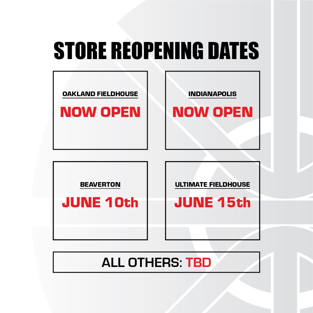 shoot360's tweet photo. We are finally back! Swipe to see store opening dates.
#beready #thefutureisback https://t.co/iEqoDSnG3D