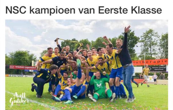 Vanavond zelf voor de laatste keer het hek dicht gedaan bij <a href="/VVNSC/">NSC Nijkerk 1</a>. De laatste training zit erop.
Het 1e jaar was moeilijk. Trots op dat we samen het tij hebben gekeerd. Regelmatig met attractief voetbal het publiek vermaakt. Mooi dat dit samen ging met resultaat. Bedankt 💛💙