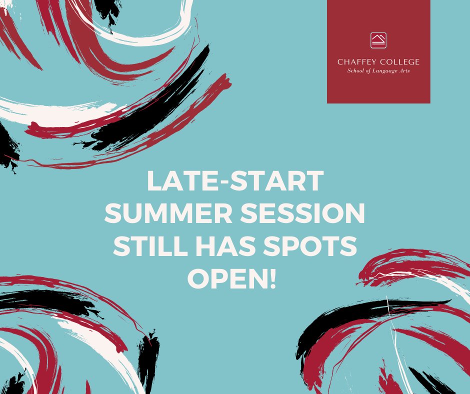 CCLanguageArts's tweet image. #chaffeynow #chaffeycollege #summer2020 #distancelearning
