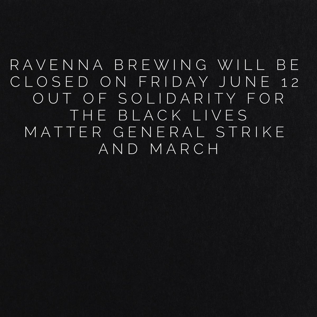 RavennaBrewing's tweet photo. Let's March! We stand with Black Lives Matter! Social injustice and systemic racisms has to STOP NOW! We have momentum, let's keep it going! For our neighborhood family, Let's do this! March on 65th Friday 12th at 4PM! https://t.co/39yfyVIksU
