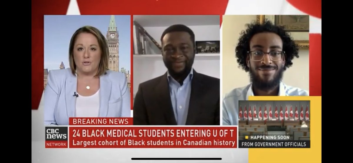 We just wanted to take a moment to acknowledge the fantastic job done on <a href="/CBC/">CBC</a> with Edgar Akuffo-Addo &amp; Mohamed Adam, 2 of our 24 incoming Black medical students!

We are so excited to have you here at <a href="/uoftmedicine/">Temerty Medicine</a> 😊🙌🏾
youtu.be/VXaH5R6bxMw