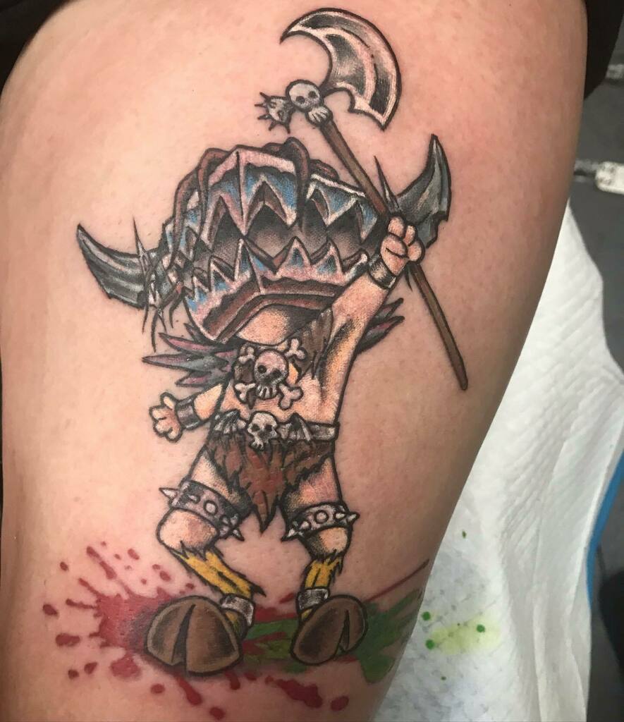 FishInk_Tattoo's tweet photo. Chibi Balsac the Jaws of Death on @littlemissdisnerd done with @zimitartattoo cartridges #Gwar @gwar #balsac #balsacthejawsofdeath #chibi #zimitarcartridges #color #cartoon #heavymetal #heavymetaltattoos #floridatattooer #supportyourlocaltattooer https://t.co/RffmENcW74 https://t.co/o9GiXpFWnz