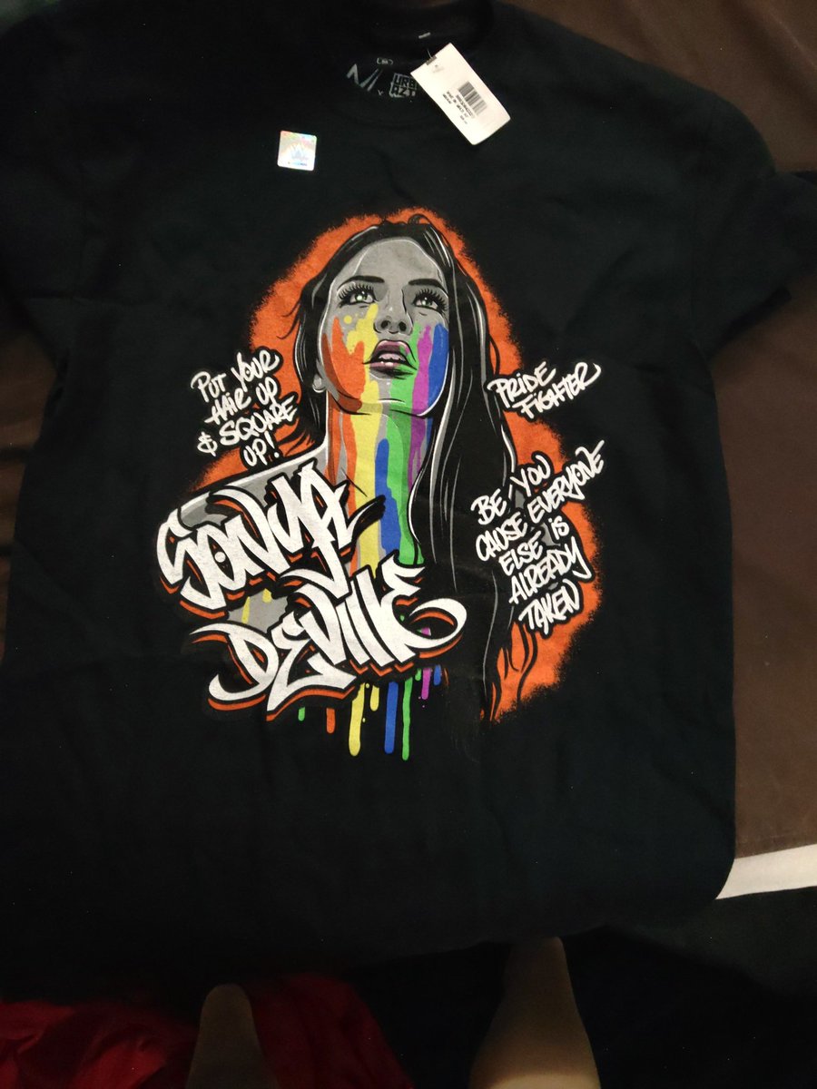 DevilleWorshipr's tweet photo. It's here!!! Thanks @Footaction & @SonyaDevilleWWE
#PrideFighter #pride #SonyaDeville #DaddyDeville
#Comingsoon #AndNew #Smackdown #WomansChampion #DaddyBlueBelt https://t.co/dS6nEuaB28