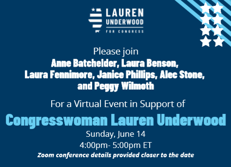 Fennimore_Laura's tweet photo. Support a nurse who serves in the US Congress.  Join us June 14 @ 4 PM EDT for a special event for Rep. Lauren Underwood https://t.co/pp19FQ0Kwn @Fennimore_Laura @OncologyNursing https://t.co/A2NvbeypdC