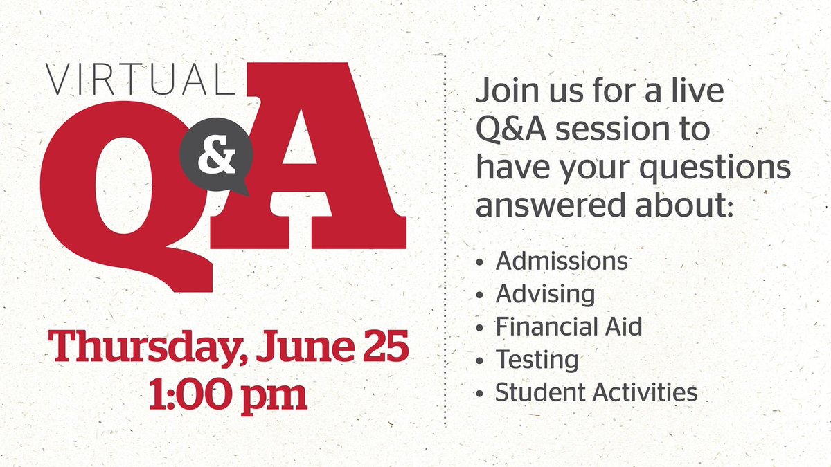 Do you have questions about college? If so, join us for a live Q&amp;A session!

To attend, simply visit bit.ly/AlvinCC_QA at 1pm on June 25. #YourCollegeRightNow