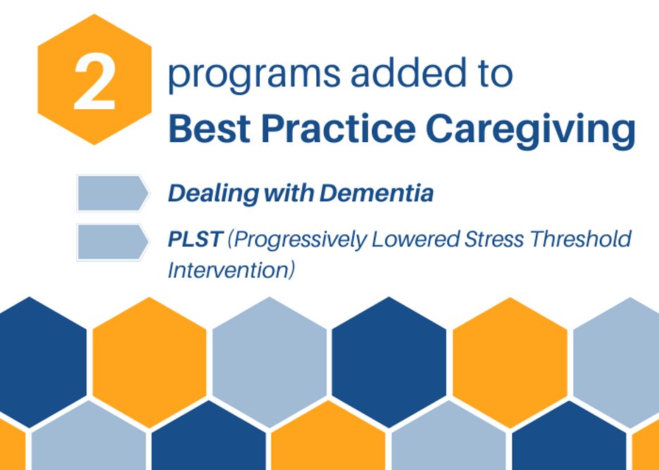 We’ve just added 2 dementia caregiving programs to the BPC database. Both improve well-being of caregivers & care recipients; both are ready to adopt by organizations that serve dementia caregivers. #dementiaprogram #dementiaresource bit.ly/2zegy2T