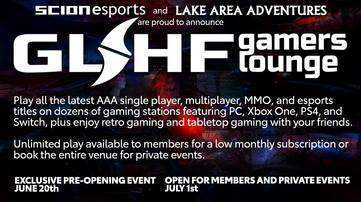 laagamerslounge's tweet photo. Introducing GLHF Gamers Lounge –the Lake Area’s first-of-its-kind gaming experience! Come join us on June 20th for our pre-opening event! Learn more at https://t.co/oRCbuMiYBO https://t.co/N1uzhFROYA