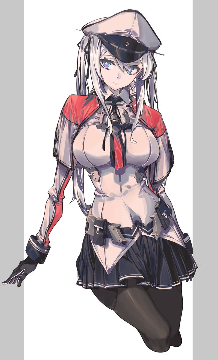 graf zeppelin (kancolle) 1girl solo pantyhose hat gloves skirt twintails  illustration images