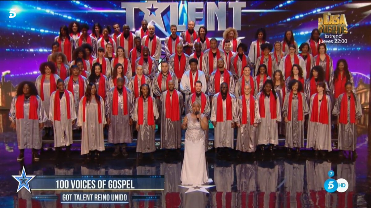 GotTalentES's tweet photo. 100 voices of Gospel lo forman personas de más de 20 nacionalidades distintas 😱 #GotTalentMundo2 https://t.co/fenrUL3cxH https://t.co/8tGS5xXGtN