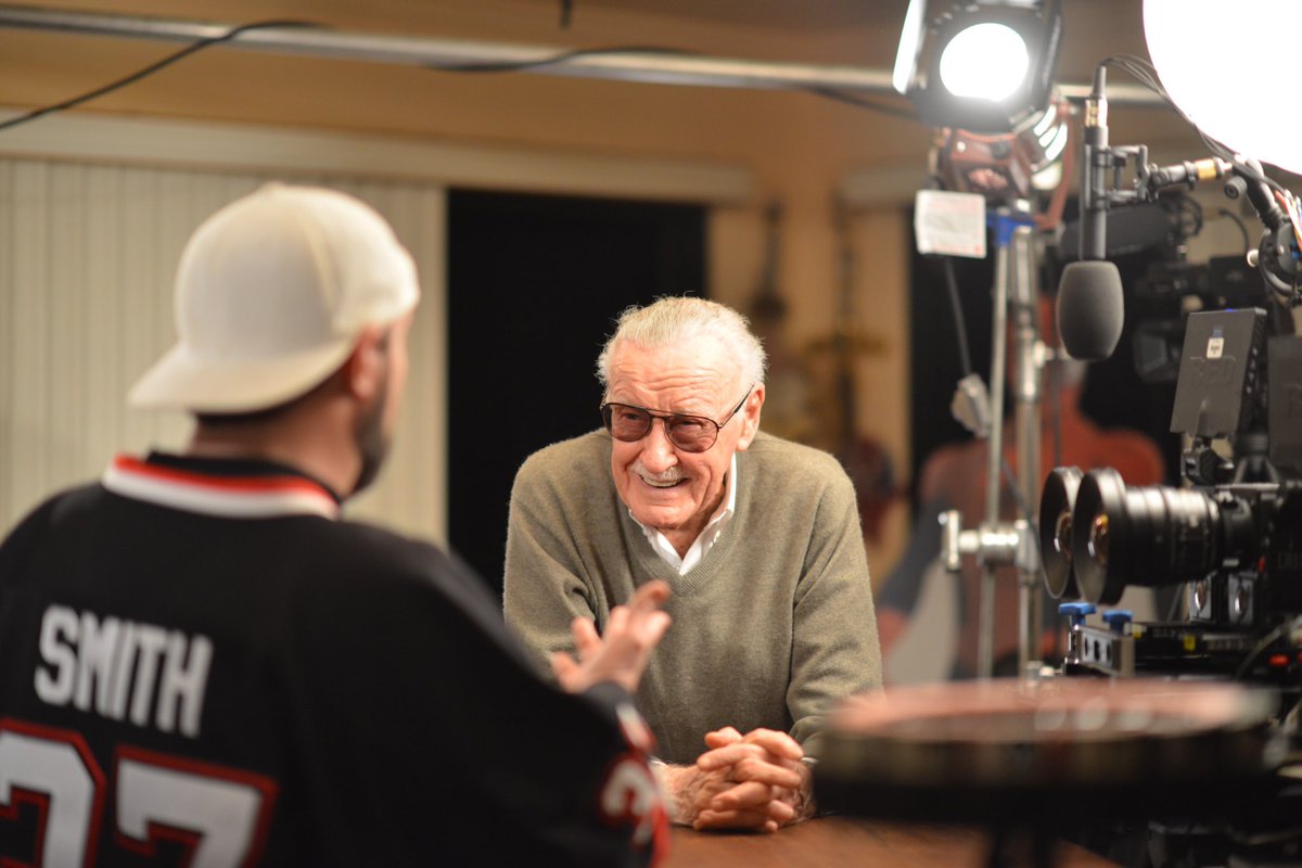 ThatKevinSmith's tweet image. The celebrity death that hit me the hardest was definitely @TheRealStanLee. As Stan’s trending, it makes me happy to see I’m not alone. Stan was the first adult I was aware of who talked about comic books in a positive way. Look at him: The guy was like the world’s oldest kid.