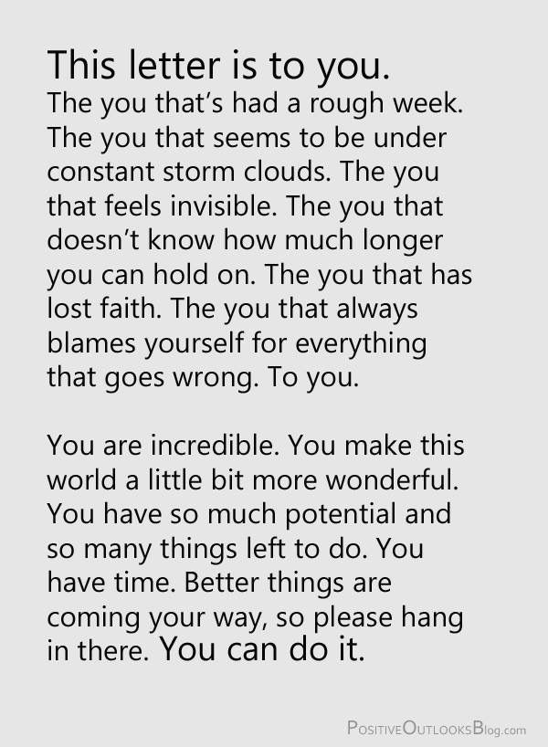 Thank you to my family and friends who have constantly reminded me of this during a challenging season of my life, and in the lives of so many others! I love you all so much, you've got this!! <3