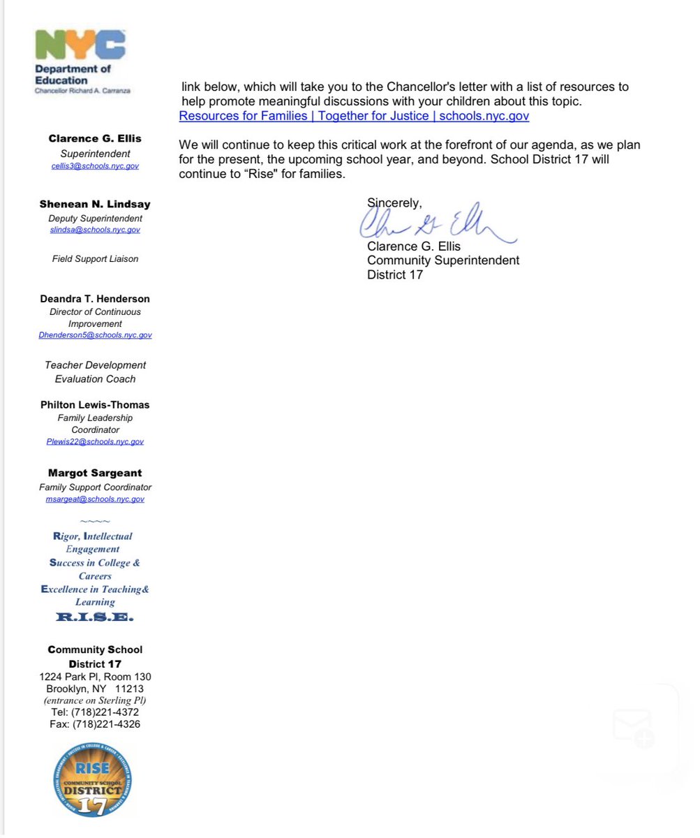 Please take a moment to read my open letter to the District 17 Community.