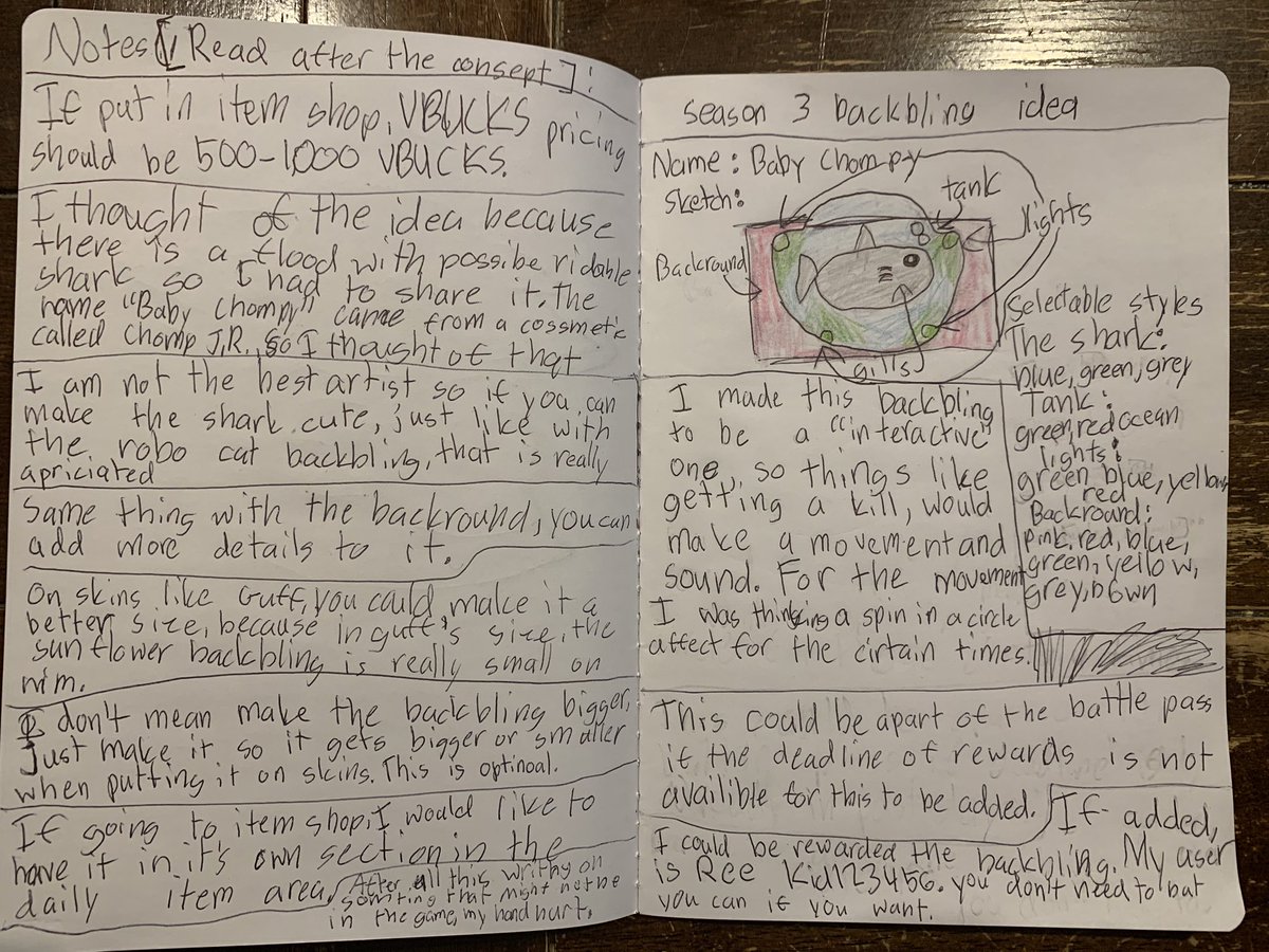 Hey <a href="/FortniteGame/">FortniteGame</a> here’s a game idea my 10yo son wanted to suggest.