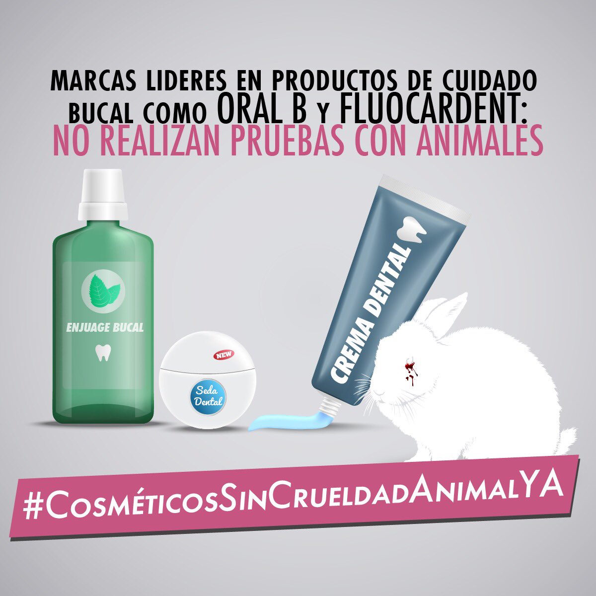 juliherrerap's tweet photo. Estas marcas @OralB_LA y @Fluocardent han logrado hacer sus productos SIN TESTEO EN ANIMALES👏🏻. Por eso nos oponemos a que se deje la posibilidad de testeo en animales para productos dentales. POR FAVOR @PartidoVerdeCoL 
@JOSEOBDULIO
@PalomaValenciaL @MariaFdaCabal
@charoguerra https://t.co/LVoAfwHJxB