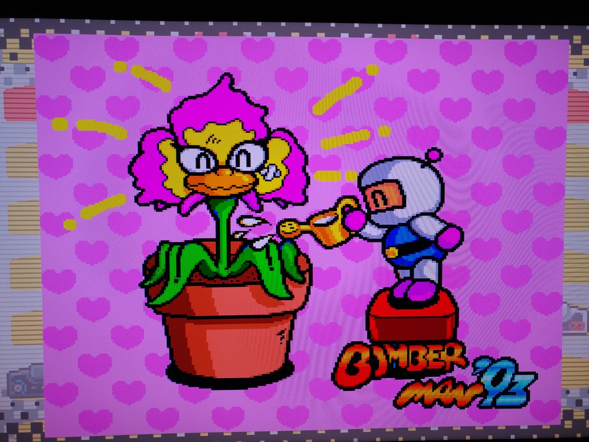 shinbojack's tweet photo. Moving one game at a time, but I'm having a bunch of fun playing Bomberman '93 on the #TurboGrafxMini - just defeated the boss of World 2! https://t.co/YSE7GSoNTO