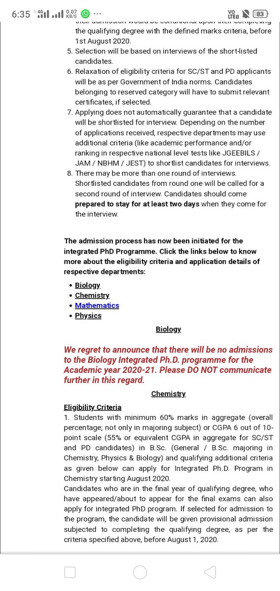 GayatriBhattad's tweet photo. @HRDMinistry 

Respected Sir, 
I am a Science student completed my Bacholers nd trying to get intergrated PhD in Biological Sciences at IISER. I have taken a year drop to prepare for IISER entrance. I have cleared JGEEBILS exam, received interview call. Please read it👇 https://t.co/2tgfQfh4XP