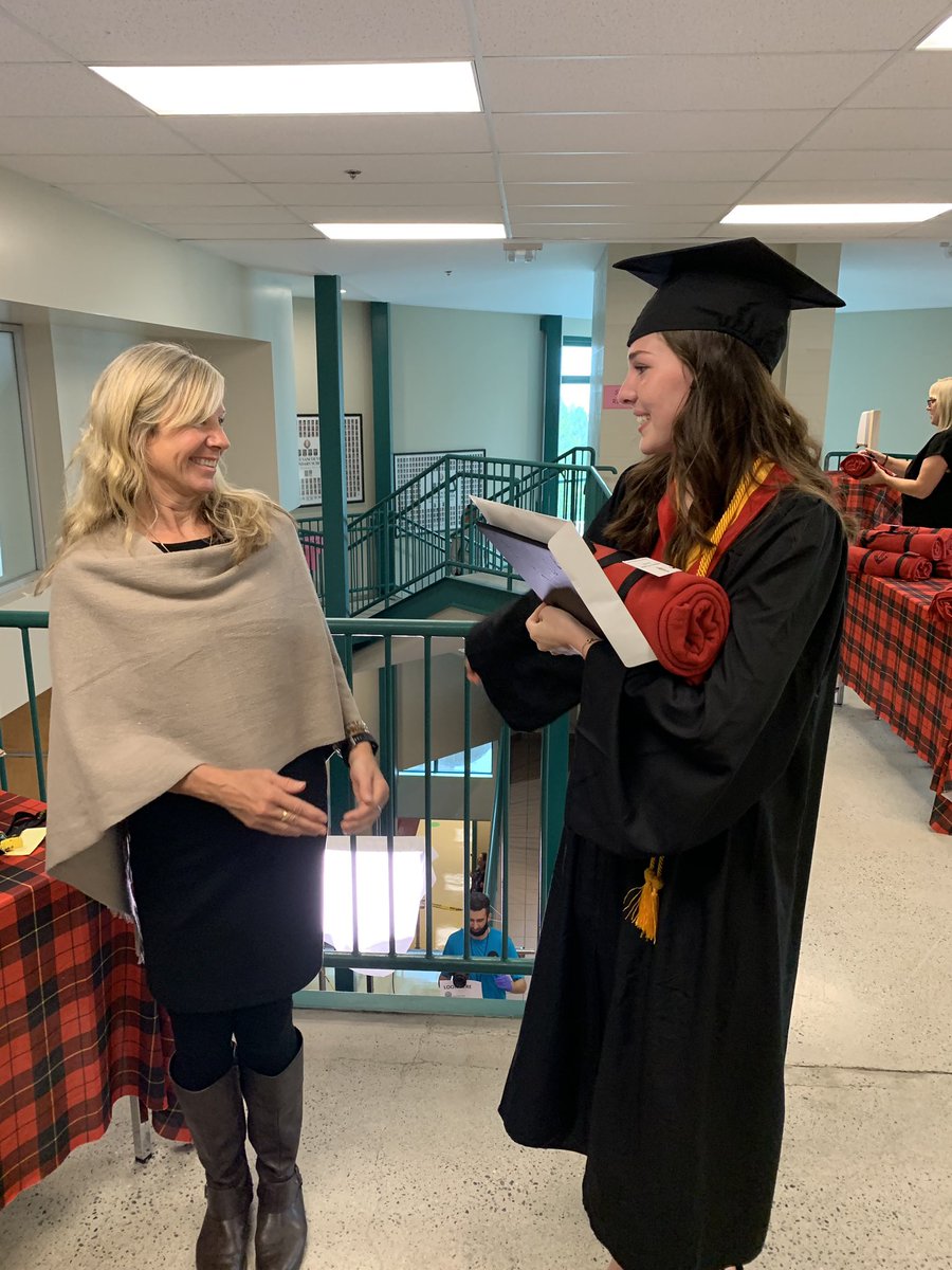 Congrats to all our Grads today ! And to our Athletic Scholarship Award winners incl the amazing Jenny E pictured with her coach (socially safety distanced of course!). #wintheday #highlanderpride